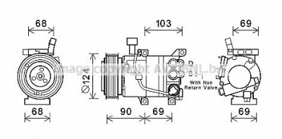 AVA QUALITY COOLING hyk421 -  Компрессор, кондиционер